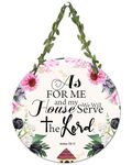 AR Creative As For Me - Bible Verse Wall Hanging For Home Decoration, Bible Quotes MDF Wooden Wall Art, Bible Verse, Home, Office Decor, Wall Wood Hanger (10.5 inch x 10.5 inch)