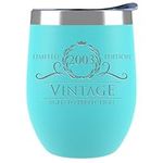 21st Birthday Gifts for Her Him 12 oz Mint Stemless Wine Tumbler -21st Birthday Cup - Happy 21st Birthday Decorations for Women Men - Gifts for 21st Birthday for Her - 21 Birthday Gift