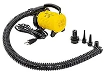 Airhead High Pressure Air Pump, 120V, Quickly Inflates/Delates Tubes, Boats, Rafts, Yellow/Black