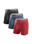 DAVID ARCHY Men's Ultra Soft Mesh Sports Underwear-Quick Dry Breathable Boxer Briefs(3 Pack)