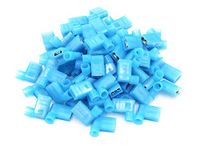 100pcs 90 Degree Nylon Insulated Female Push On Wire Terminal Connector 16-14 AWG