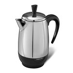 Farberware 8-Cup Percolator, Stainless Steel, FCP280, Black