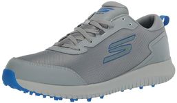 Skechers Men's Max Fairway 4 Spikeless Golf Shoe Sneaker, Gray/Blue, 14