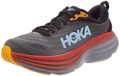 HOKA ONE ONE Men's Bondi 8 Running Shoes, Anthracite/Castlerock, 9 UK