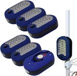 6 Pack - Evelots Flashlight-Compact-Magnetic-Swivel Hook-Super Bright-27 LED Lights