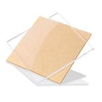 Acrylic Clear/Transparent Plexiglass 5mm Sheet Laser Cut Sheet- for DIY Craft Home Decore Glass Paintings (20x24)