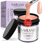 Saviland 100g Nudes Builder Nail Gel - 3.5oz Large Capacity Builder Gels In A Bottle Hard Gel for Nail Extension Gel Nail Strengthen U V LED Gel Repair Nail Sculpted Art Manicure for Nail Salon DIY