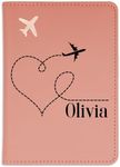 Personalized Passport Holder Cover Case with Custom Name - Custom Travel Wallet Passport Protector - Travel Accessories - Family Passport Wallet for Men & Women - Pink