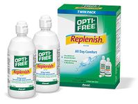 OPTI-FREE® Replenish Twin Pack, Multipurpose Contact Lens Solution, 2 x 300 mL