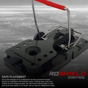 ROSHIELD Rat Traps, 4-Pack – Durable Rodent Control