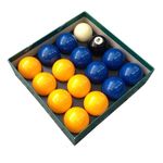 Aramith Yellow and Blue 50.8 mm Billiard or Pool Balls