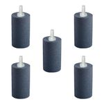 Casa De Amor 1.5 Inch Air Stone Cylinder Bubble Diffuser for Aquarium Fish Tank Air Pump Hydroponics (Grey Color) (Pack of 5)