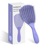 Hair Brush - SHINLEA Detangle Hair Brush for Curly Hair, Vent Brush for Blow Drying and Styling Hair - Reduces Breakage, Eliminates Knots, Curly Hair Brush for Women, Men, Kids (Purple)