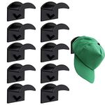 aupawdy 10 Pcs Self Adhesive Hat Hooks Minimalist Hat Holder Adhesive Hat Hooks for Wall Mount Wall Hat Organizer Hat Hooks Clothes Headphone Hooks Eyeglass Hooks