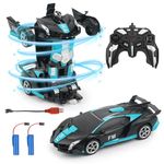 Coikes Remote Control Car 2.4Ghz 1:18 Transform Robot RC Cars for Kids Robot Car Boys Toys Radio Controlled RC Car Deformation with One-Button Deformation 360°Drifting