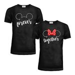 Matching Shirts for Couples His Her Couples Love Shirt Men's Women MM T-Shirts set Valentine's Day Birth day Outfits. 47 Women L/Men S Black