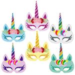 Party Propz Unicorn Birthday Mask -12 Pcs, Unicorn Mask For Kids Face | Birthday Caps For Kids | Unicorn Theme Birthday Masks For Kids Party | Unicorn Mask For Girls | Unicorn Return Gifts For Girls