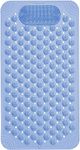 RichAxis Anti Skid Bath mat with Foot Scrubber for Bath Room Shower mat with Suction Cups & Drain Holes Silicone Floor mat for Kids & Adults (70 x 35, Blue)