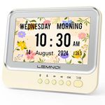 Lemnoi 7 Inch Dementia Clock,Digital Calendar Day Clock for Elderly Seniors Alzheimers,15 Alarms &Medication Reminders,Auto Dimmable,Auto DST