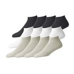 FootJoy Men's ComfortSof Sport 12-Pack Socks White/Black/Driftwood Size 7-12