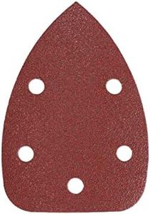 Mirka Red Delta - Triangoli di carta abrasiva per legno, 100 x 140 x 140 mm, 5 fori, grana P80, per levigare legno, metallo e plastica