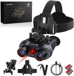 3D VR Night Vision Goggles,8K UHD Night Vision Binoculars for Adults, Auto Wake and Seamless 3D Integration Tech,Infrared Goggles, Rechargeable with 8K Photo & 4K Video,64GB TF Card Included