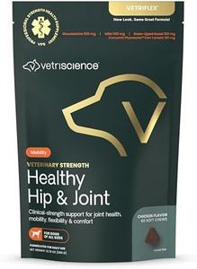 VETRISCIENCE Veterinary Strength Healthy Hip & Joint Chews - Joint Health Supplement for Dogs - Supports Mobility & Flexibility - 60 Count
