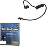 MaximalPower Twist On Black Coiled Acoustic Tube for Two-Way Radio Surveillance and Listen Only Earpiece (1 Pack)