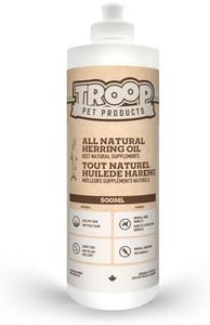 Troop Pet Products Canadian Herring Oil, Natural Omega 3 Supplement for Improved Stamina, Immune System, Decreased Shedding,Golden to Amber ,500 ml (Pack of 1)(Packaging May Vary)