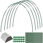 MTFun 36Pcs Garden Hoops for Netting Tunnel, 17 Inches Garden Hoops Greenhouse Frame Flexible Green Garden Cloche Crop Protection Hoops for Netting Raised Beds, 43cm