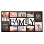 kieragrace KG Family 10 Openings Collage Frame - 14.5" by 28.5", Fits 4 - 5" x 7" and 6 - 4" x 6" Photos, Black