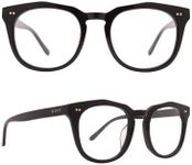 DIFF Weston Designer Square Computer Blue Light Blocking Glasses for Men and Women, Black