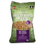 Copdock Mill No Grow, No Mess Wild Bird Seed with Verm-X 20kg – No Grow Bird Seed with Added Natural Supplements for Healthy Wild Birds – Includes Peanuts, Sunflowers, Wheat, Maize and Verm-X