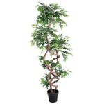 Blooming Artificial - Faux Japanese Tree, Artificial Japanese Fruticosa Indoor Tree in Pot with Bonsai Style Foliage (120cm/4ft)