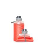 Hydrapak Flux - Collapsible Backpacking Water Bottle (750ml) - BPA Free, Ultra Light, Spill-Proof Twist Cap - Redwood Red