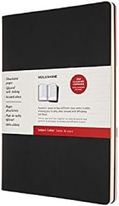 Moleskine Cahier Journal Sujet, Ensemble de 2 cahiers pour Prendre des Notes, Couverture en Carton, Mise en Page Académique, Taille A4 21 x 29.7 cm, Couleur Noir et Rouge Canneberge, 160 Pages