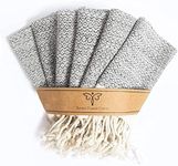 SMYRNA TURKISH COTTON Wash Cloths Pack of 6 | 12"x17" | Versatile Bath Towels for Bathroom, Hotel, SPA, Gym | Soft, Absorbent, Prewashed and Quick Dry Turkish Hand Towels, Gray