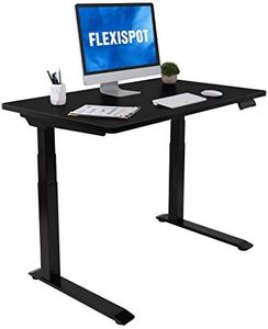 FLEXISPOT E7 Electric Stand Up Desk Workstation, 140 x70 cm, Dual Motor Ergonomic Standing Desk Height Adjustable Base with Anti-Collision Technology (Black Frame E7B +140cm Black Top)