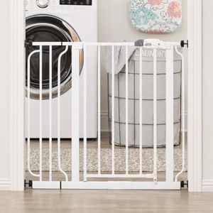 Regalo Easy Step 38.5-Inch Wide Walk Thru Baby Gate, Includes 6-Inch Extension Kit, Pressure Mount Kit, Wall Cups