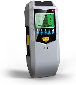 Leitungssucher Ortungsgerät, 5 in 1 Wandscanner Detektor mit LCD-Display und akustischem Alarm, Multifunktional Stud Finder zum Auffinden von Metallrohren Holzbalken, Stromleitungen
