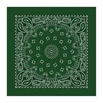 KUTXA 100% Cotton Western Paisley Bandanas double sided printing for Men for Women 1/12/24 Piece (22 inch x 22 inch) (Large, Hunter Green, 2)