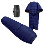 onewind Top Quilt, Warm Topquilt Poncho Sleeping Bag Dupont Sorona Hammock Over Quilt with Footbox Lightweight and Portable for Camping, Backpacking, Hiking, Navy Blue