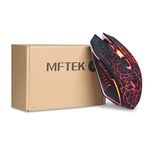 MFTEK Tag 1 2000 dpi LED Backlit USB Wired Gaming Mouse with Unbreakable ABS Body (Black)