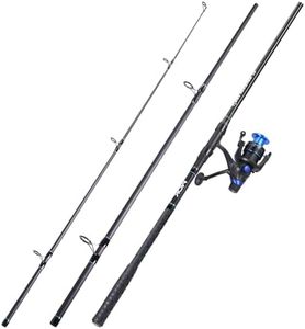 Sougayilang Surf Fishing Rod Combo Medium/Heavy 3 Piece Baitfeeder Spinning Combo with 4000 Size Reel for Travel (9FT Rod with 4000 Reel)