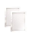 2 Pack Aluminum Silk Screen Printing Screens 25 * 35 CM Frame-160 White Mesh