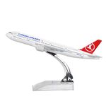 Sage Square 1:300 Turkish Airlines Boeing 777-300ER Scale Metal Model Aircraft, Highly Detailed Souvenir Model Aircraft Collection