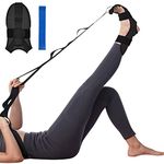 flintronic Yoga Stretching Strap, Stretcher Yoga Belt with 7 Loops, Leg Stretcher for Exercise, Leg and Foot Stretch Assist - with TPE Tension Straps (Black)