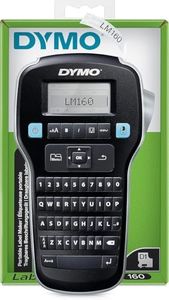 Dymo LabelManager 160 Label Maker | Handheld Label Printer with QWERTY Keyboard | Includes Black & White D1 Label Tape (12mm) | For Home & Office