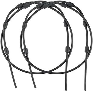 UIIHUNT Replacement Tree Stand Cables: Pair of Replacement Cables for Climbing Treestand, Durable Steel Braded PVC Black Coated 65" Treestand Replacement Cables, Hunting Tree Stand Accessories