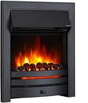 Endeavour Fires Roxby Inset Electric Fire Black Trim and Fret, 220/240Vac 1&2kW, 7 Day Programmable Remote Control Electric Fire (without spacer)